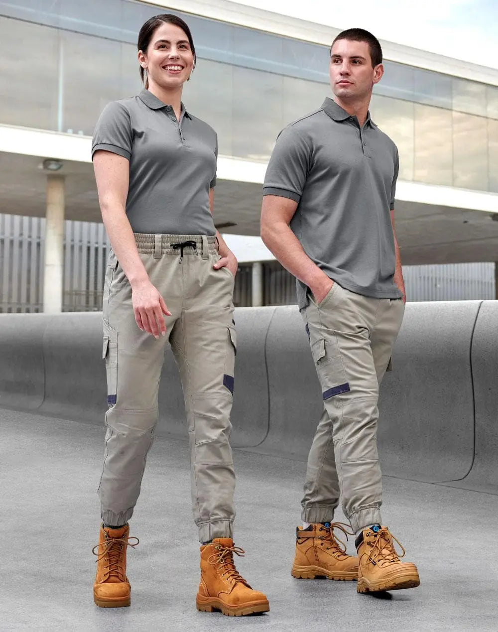 Unisex Cotton Stretch Drill Cuffed Work Pants WP28 Metro Workwear.